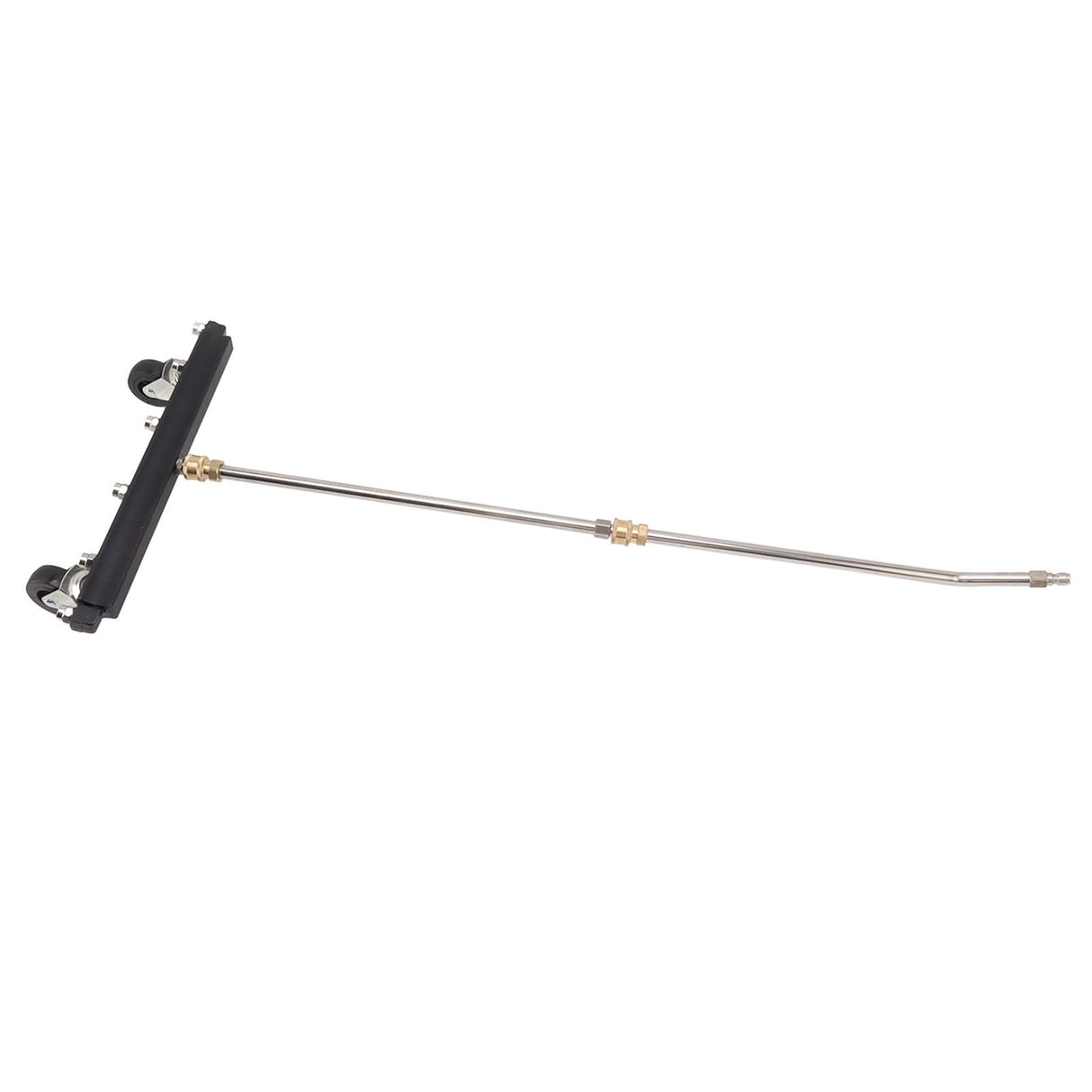 Pressure Washer Undercarriage Cleaner with 6 Nozzles 2 Extension Wands Under Car Water Broom with Swivel Wheel 4000psi Black Pavement Sprinkler