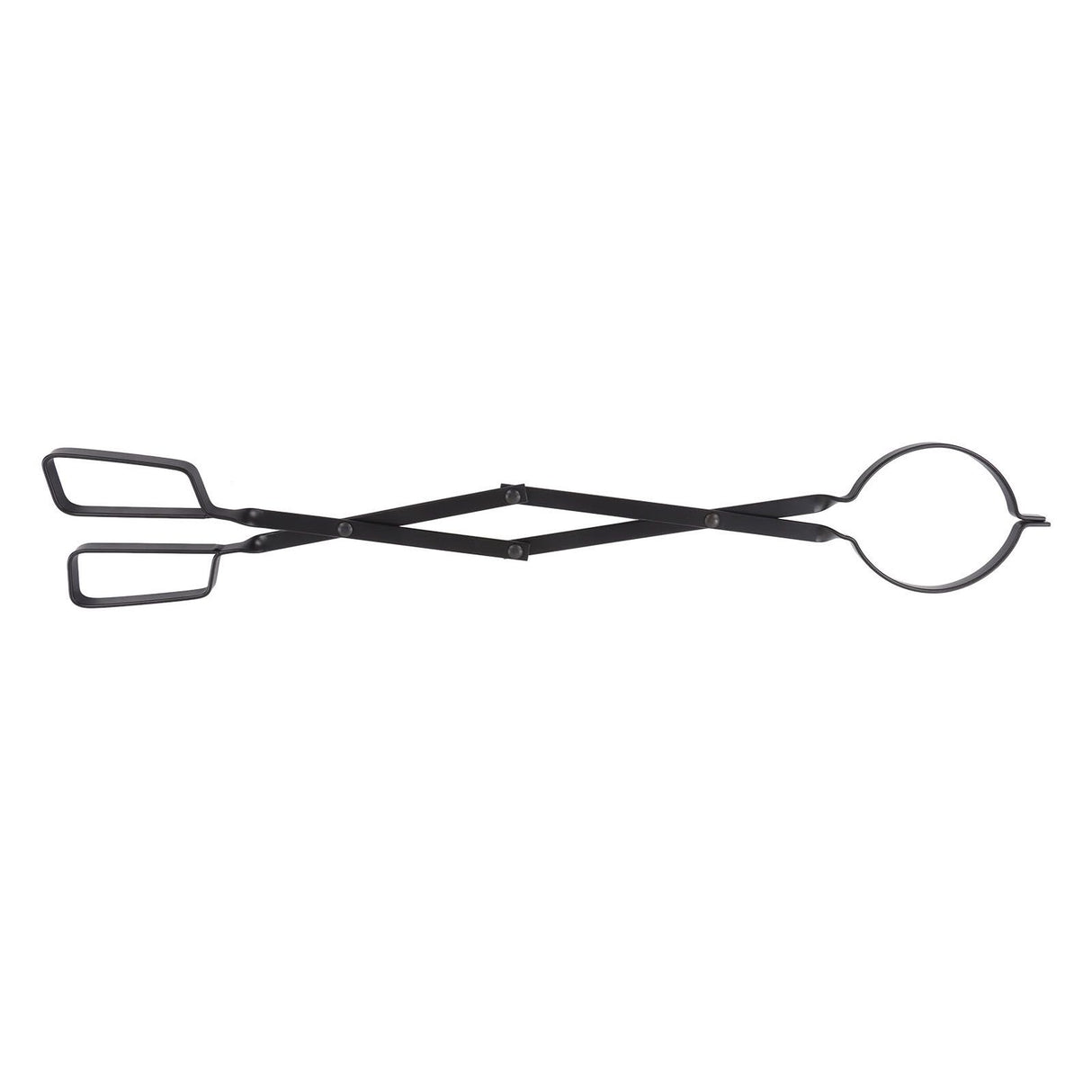 Fireplace Tong Iron Campfire Firewood Tong Log Grabber with Enlarging Clamp for Indoor Outdoor