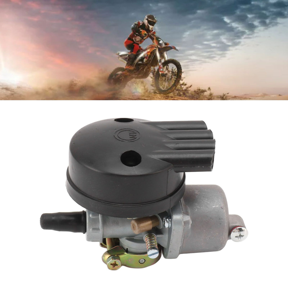 Racing Carburetor Carb Aluminum High Hardness Wear Resistant Bike Carburetor Carb for 49CC 50CC 80CC 2 Stroke Bike