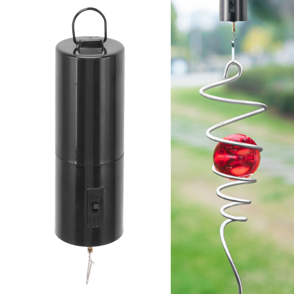 Battery Operated Hanging Display Wind Spinner Motor Hanging Black Rotating Motor for Wind Spinner Wind Chimes Garden Decor