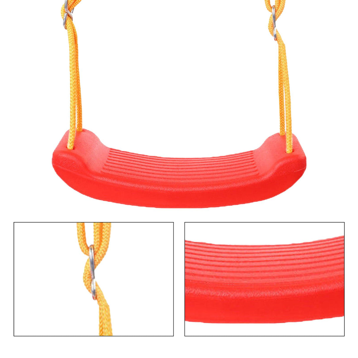 Swing Seat Anti Skid Buckle Adjustable Tear Resistant Rope Children Seat Swing for Park Outdoor Red