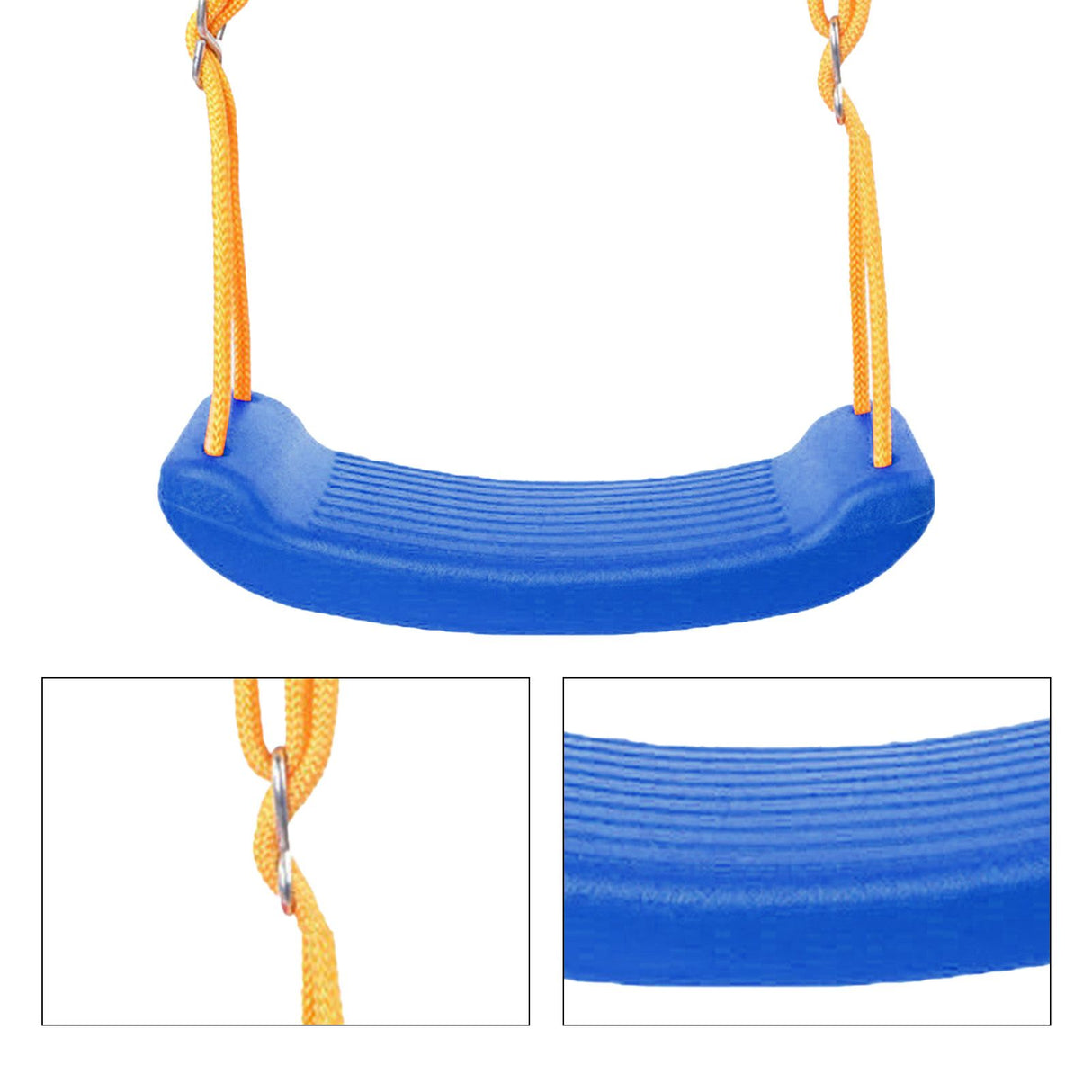 Swing Seat Anti Skid Buckle Adjustable Tear Resistant Rope Children Seat Swing for Park Outdoor Blue