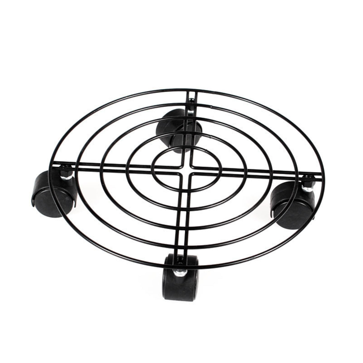 Flower Pot Roller Stand 50kg Load Capacity Rust Prevention Iron Easy to Move Plant Caddy with Wheels for Wine Barrels