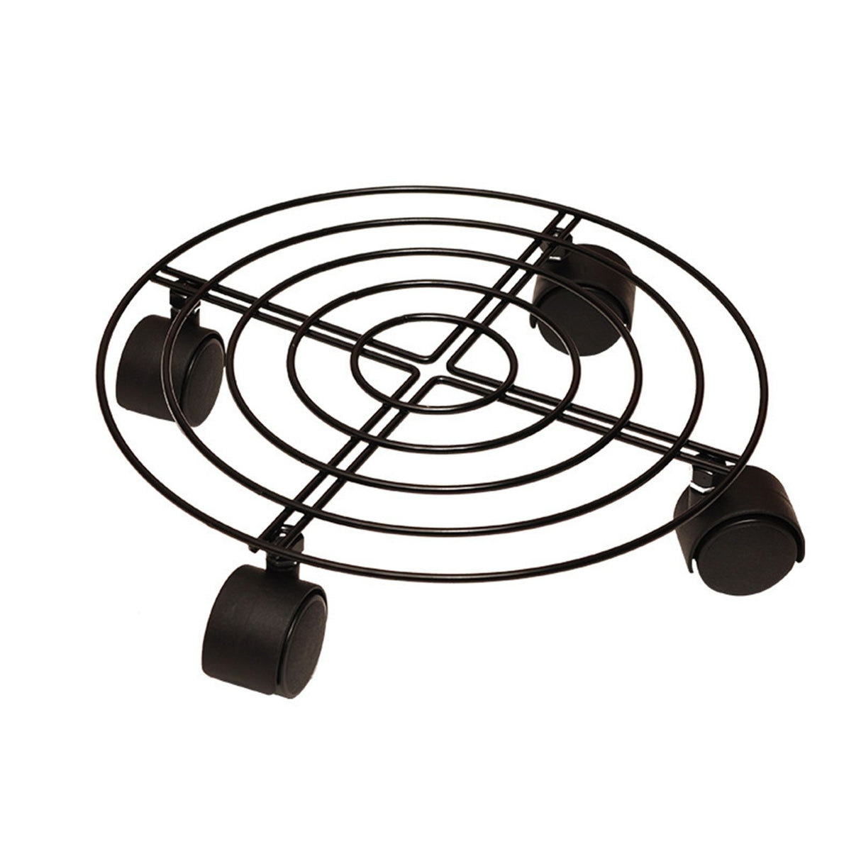Flower Pot Roller Stand 50kg Load Capacity Rust Prevention Iron Easy to Move Plant Caddy with Wheels for Wine Barrels