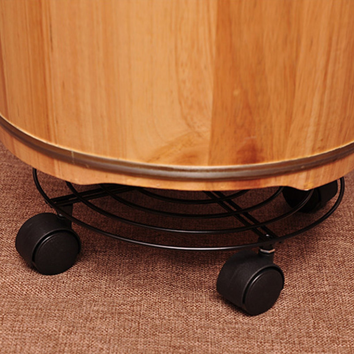 Flower Pot Roller Stand 50kg Load Capacity Rust Prevention Iron Easy to Move Plant Caddy with Wheels for Wine Barrels