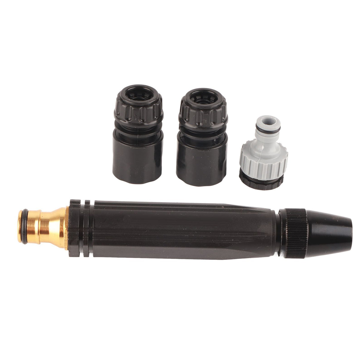 Hose Nozzle G1/2 Engineering Plastic High Pressure Spray Nozzle with Aluminum Alloy PVC Joint for Garden Car