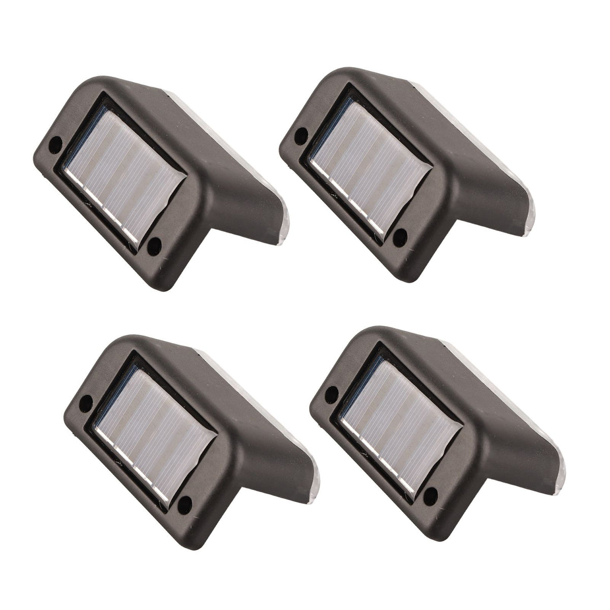 4 Pcs Solar Step Light White Lighting Waterproof High Strength Solar LED Deck Light Outdoor Stair Lamp