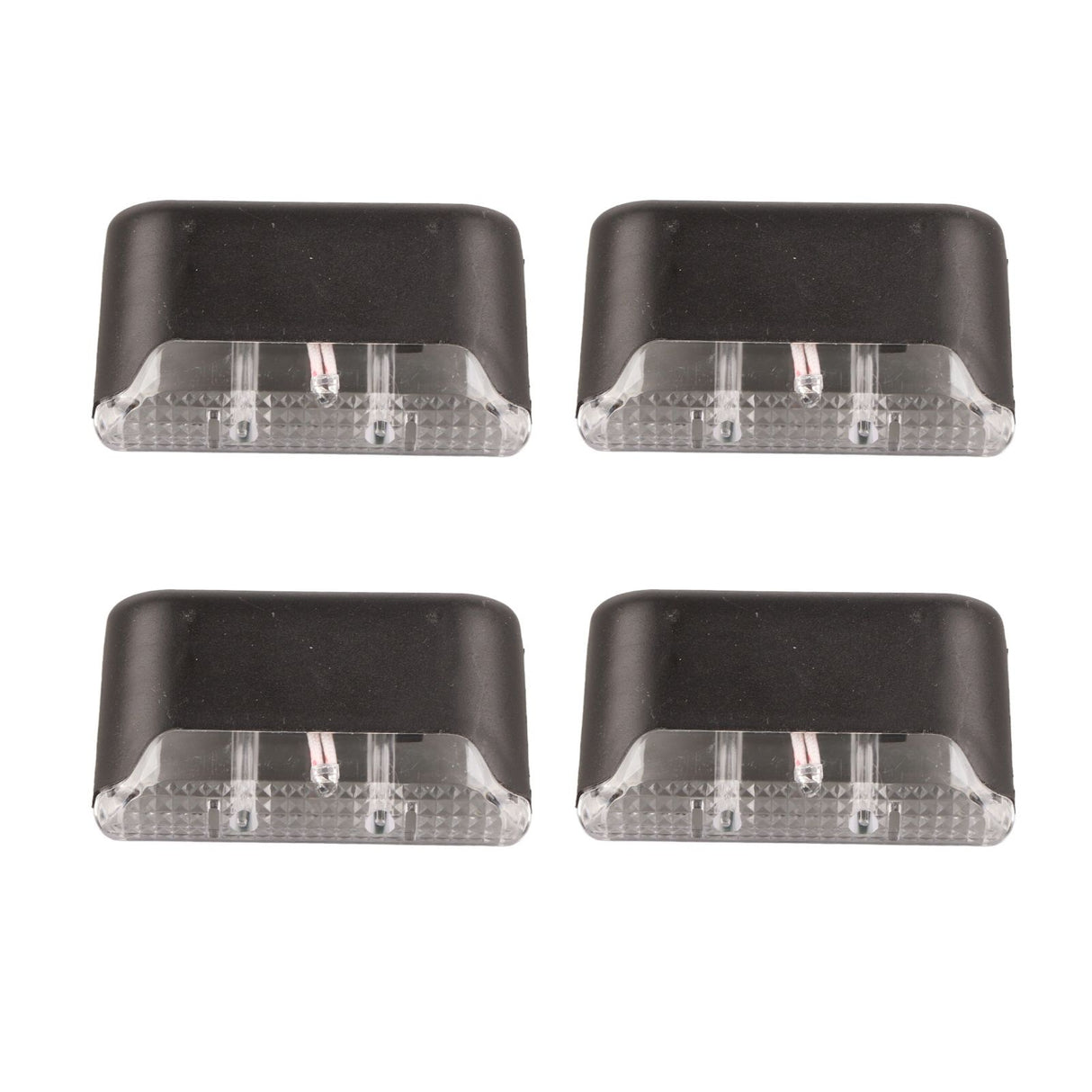 4 Pcs Solar Step Light White Lighting Waterproof High Strength Solar LED Deck Light Outdoor Stair Lamp