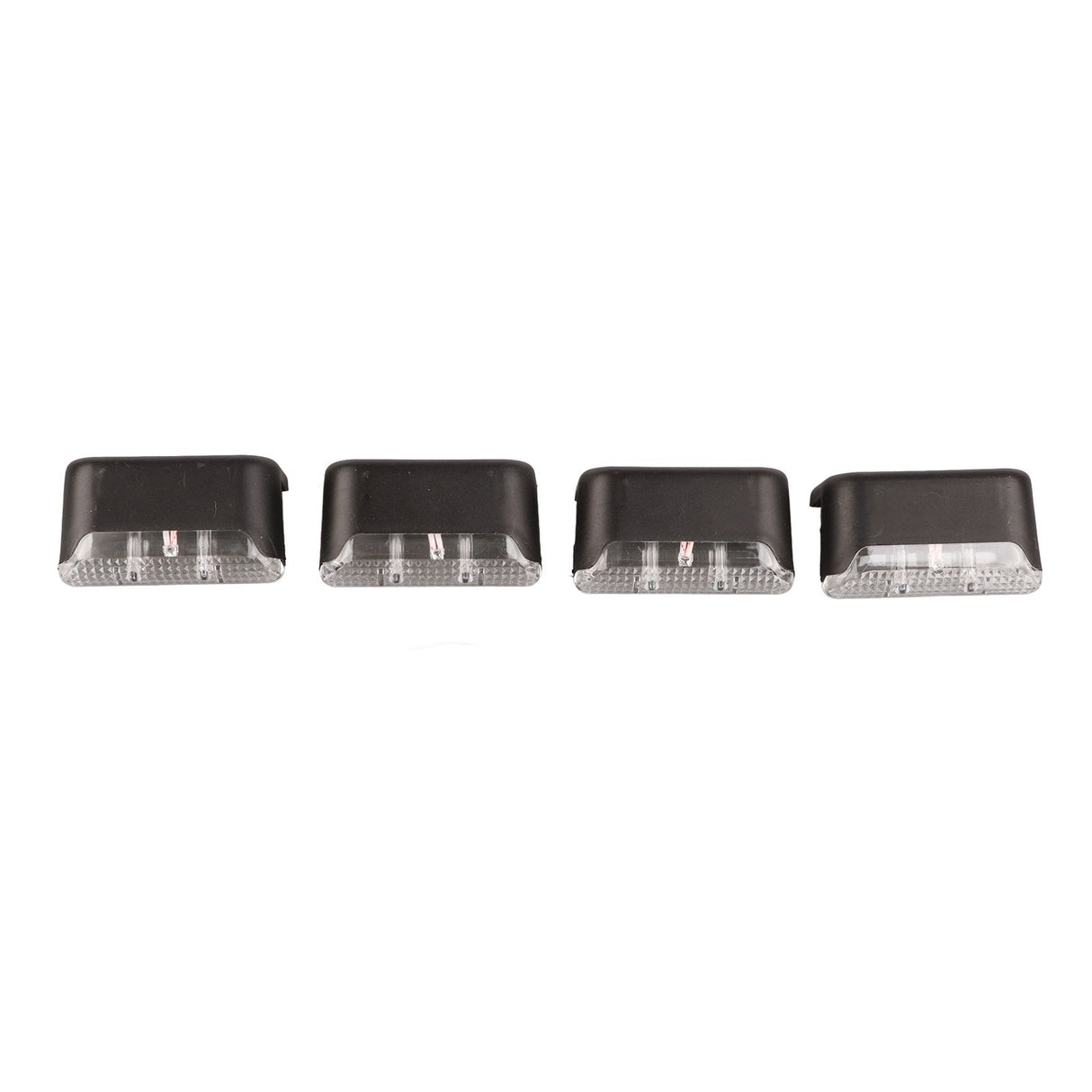 4 Pcs Solar Step Light White Lighting Waterproof High Strength Solar LED Deck Light Outdoor Stair Lamp