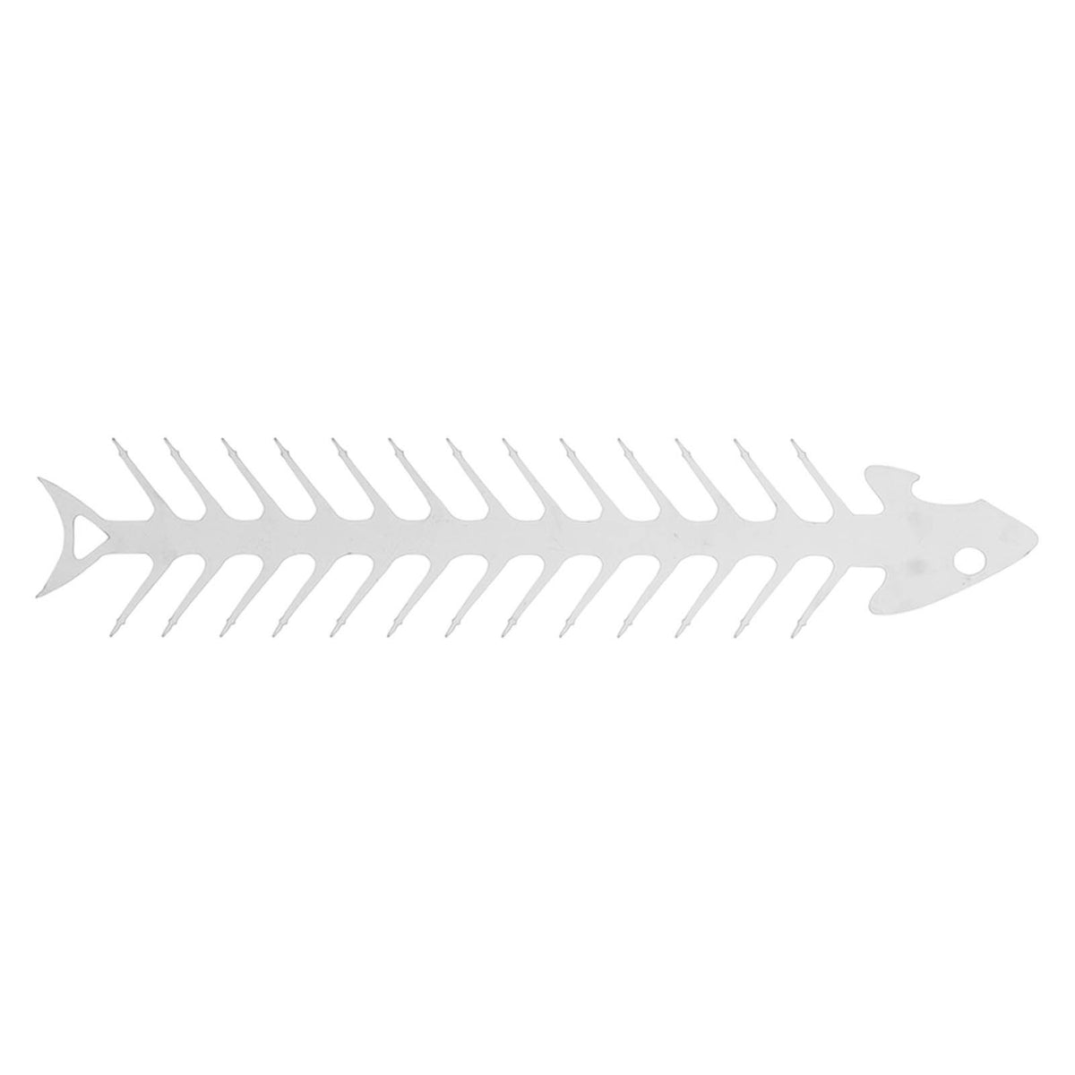 Flat Double Pronged Skewers Stainless Steel Reusable BBQ Skewers for Meet Kitchen Camping Fish Shape