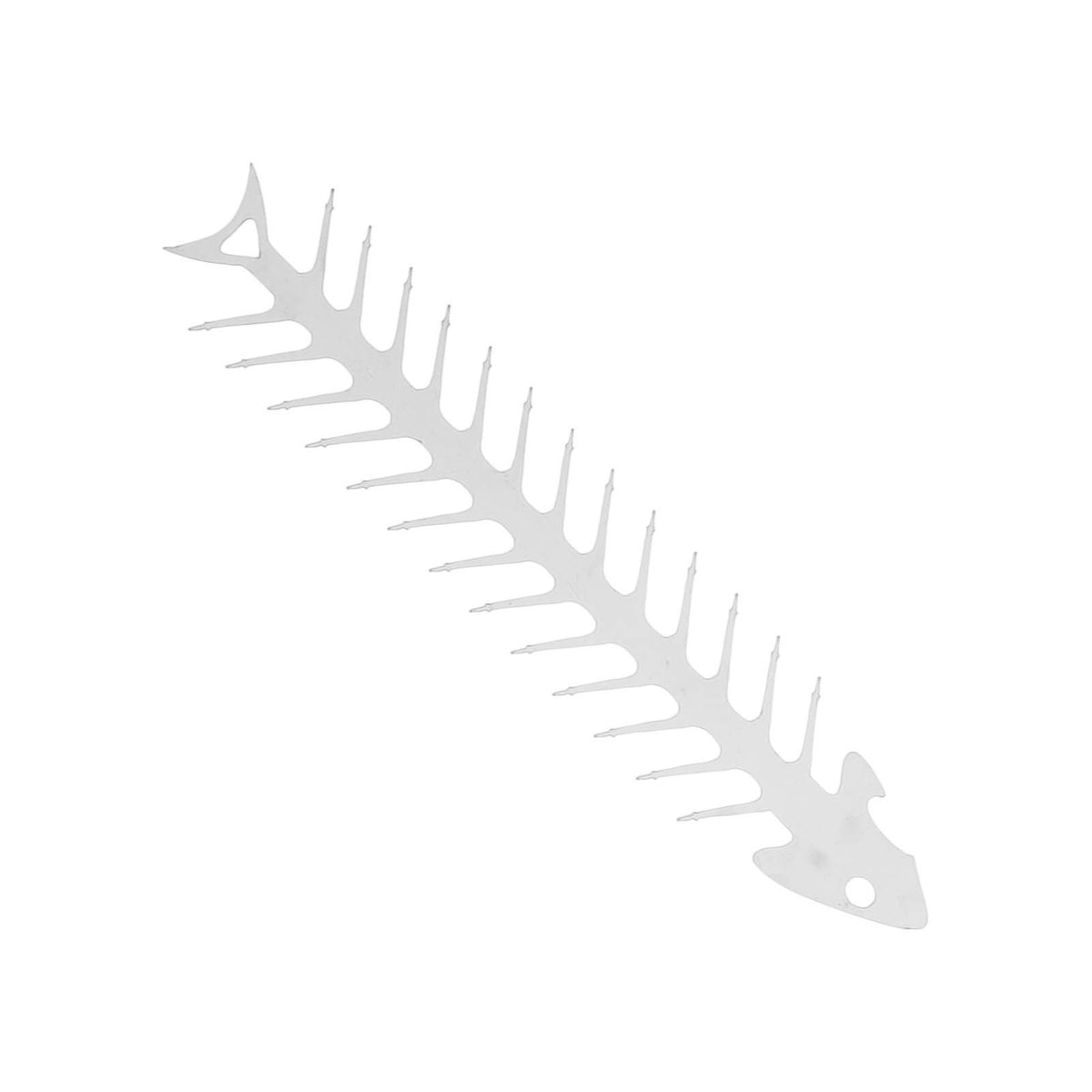 Flat Double Pronged Skewers Stainless Steel Reusable BBQ Skewers for Meet Kitchen Camping Fish Shape