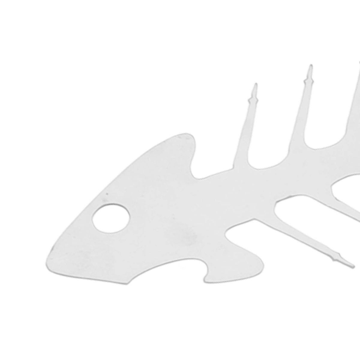 Flat Double Pronged Skewers Stainless Steel Reusable BBQ Skewers for Meet Kitchen Camping Fish Shape