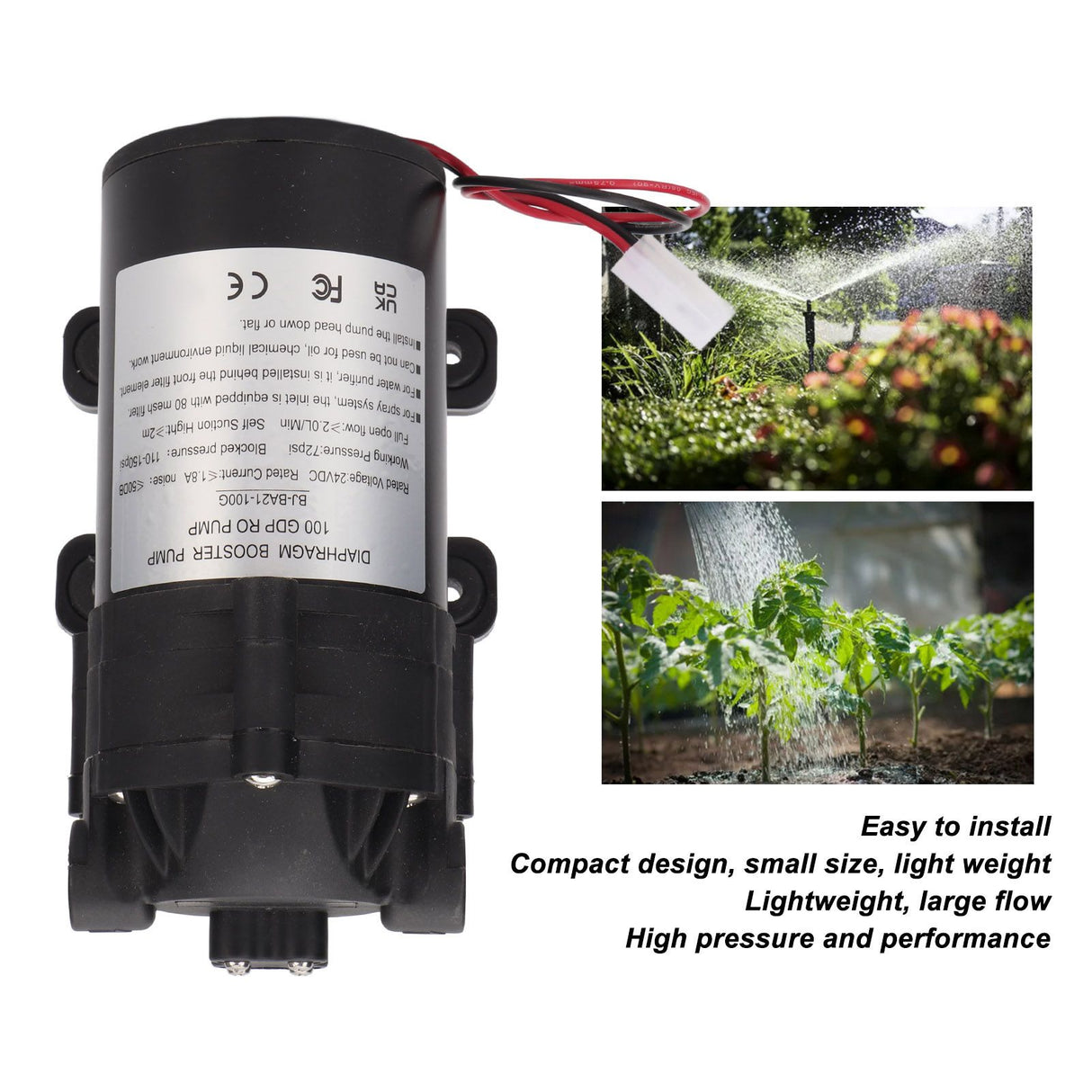 Self Priming Pump Water Booster Diaphragm Pressure G3/8 Female Thread Kitchen Bath Fixtures