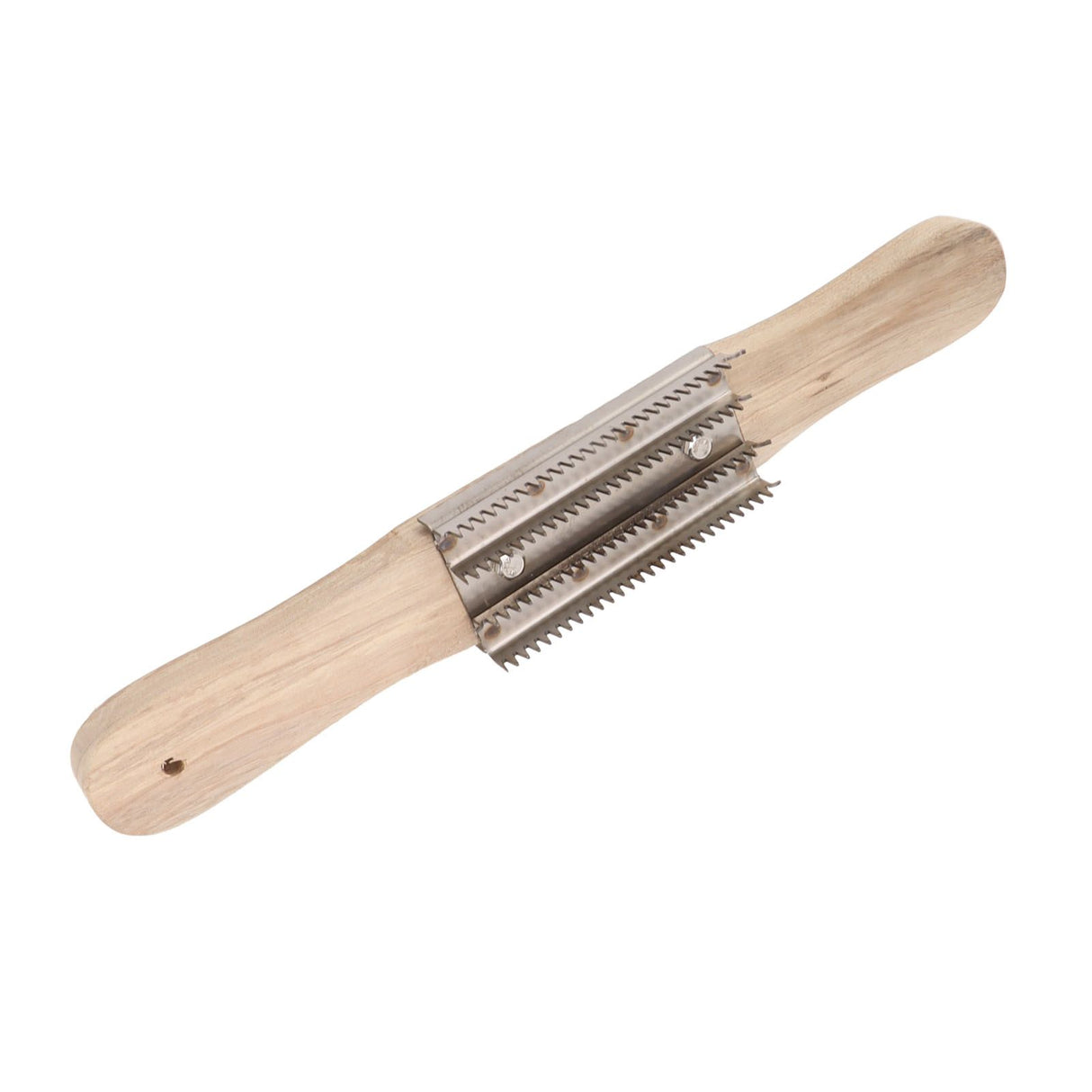 15 Inch Buffing Wheel Rake with Wooden Handle for Compound Cleaning Removing Residual Compounds Metal