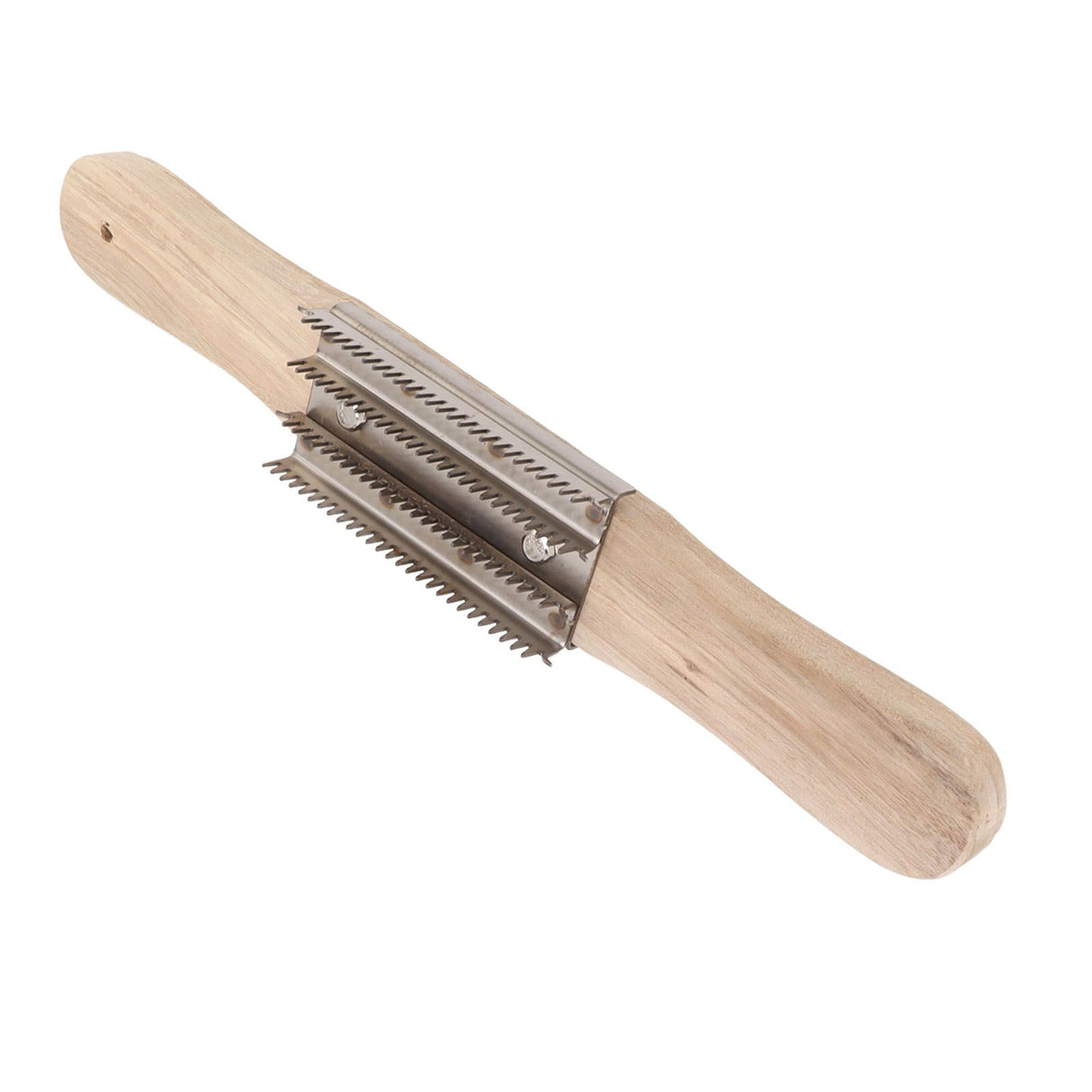 15 Inch Buffing Wheel Rake with Wooden Handle for Compound Cleaning Removing Residual Compounds Metal