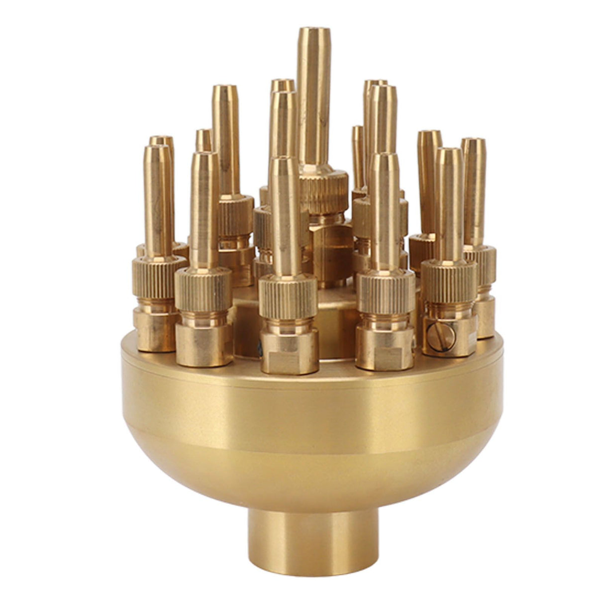 Fountain Nozzle Brass 3 Layers Adjustable Water Fountain Nozzle Spray Sprinkler for Garden Park Pond Pool Waterscape G1.5 Inch