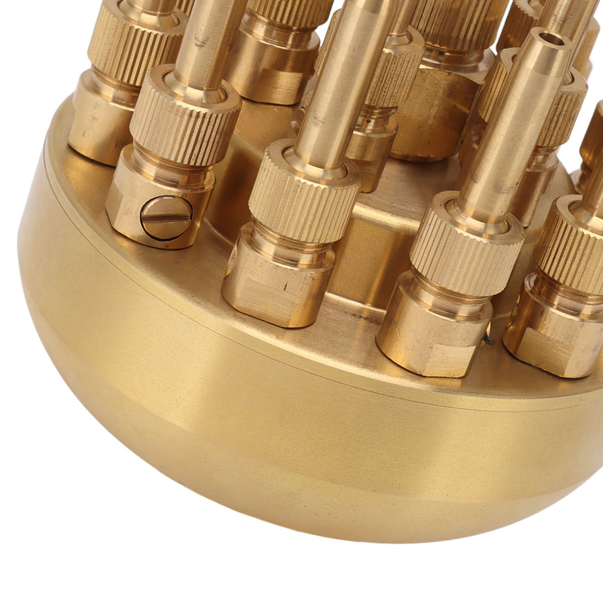 Fountain Nozzle Brass 3 Layers Adjustable Water Fountain Nozzle Spray Sprinkler for Garden Park Pond Pool Waterscape G1.5 Inch