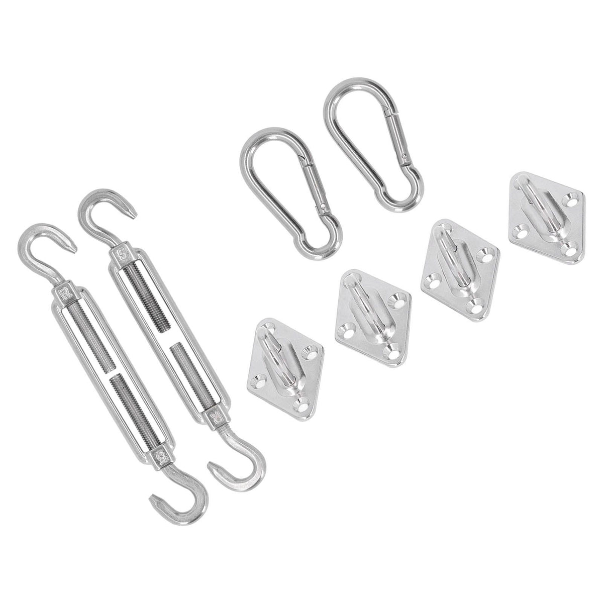 Sun Shade Sail Hardware Kit Canopy Installation Buckle Set for Rectangle and Square Awning 5mm