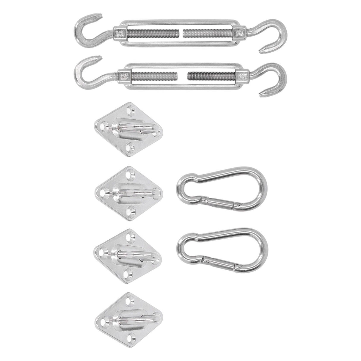 Sun Shade Sail Hardware Kit Canopy Installation Buckle Set for Rectangle and Square Awning 5mm