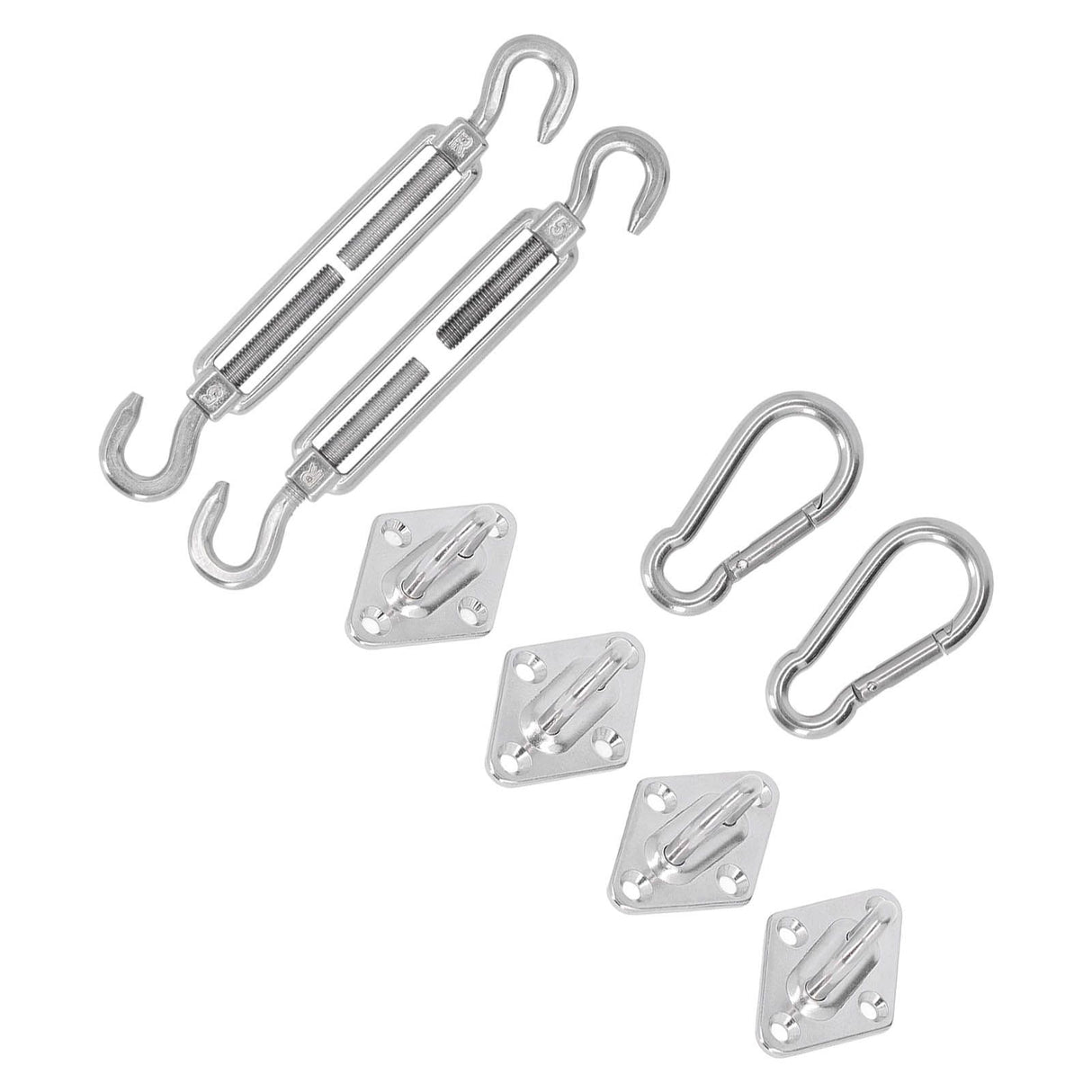 Sun Shade Sail Hardware Kit Canopy Installation Buckle Set for Rectangle and Square Awning 5mm