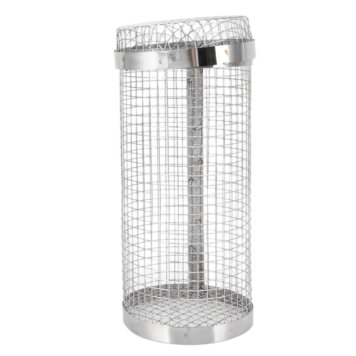Barbecue Grilling Basket Stainless Steel Heat Resistant Rust Prevention BBQ Grill Cage with Hook for Camping Party 20cm/7.9in