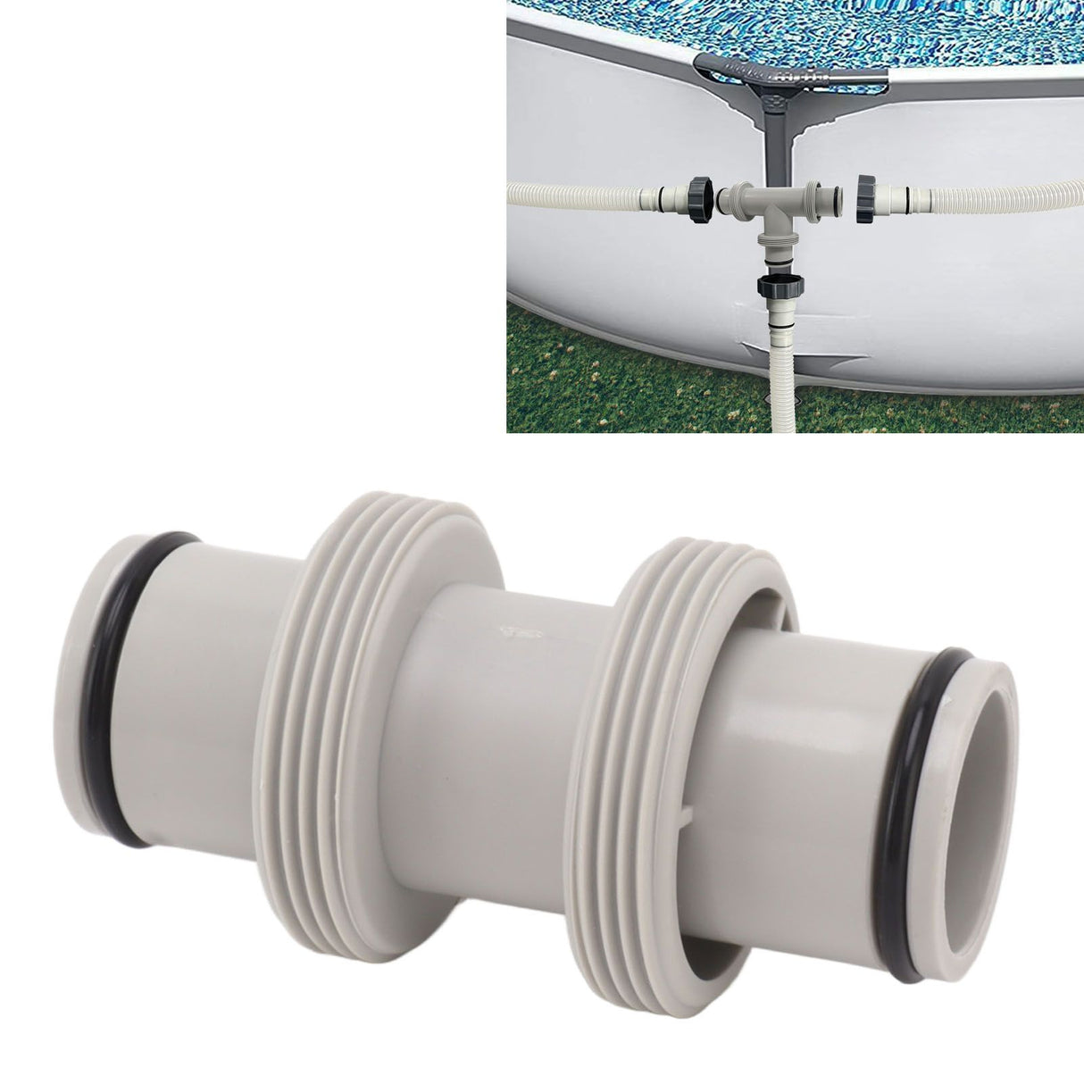 Pool Hose Adapter 1.5in to 1.5in Straight Joint Pool Hose Connector Pool Threaded Hose Connector For Intex