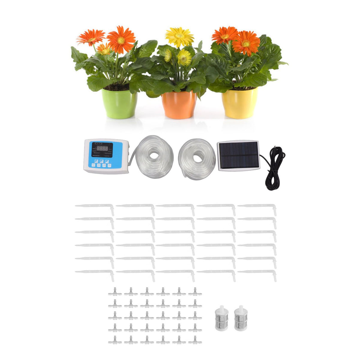 Automatic Watering System Durable Garden Automatic Watering Device Timer Drip Irrigation Kit for Garden Yard Farm 20m Tube
