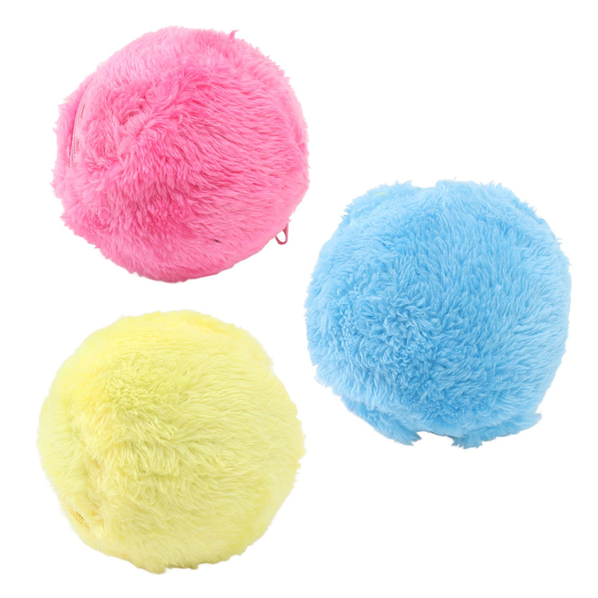 Automatic Rolling Ball Floor Cleaning Attract Attention Pet Interactive Roller Ball Toy with Plush Cover