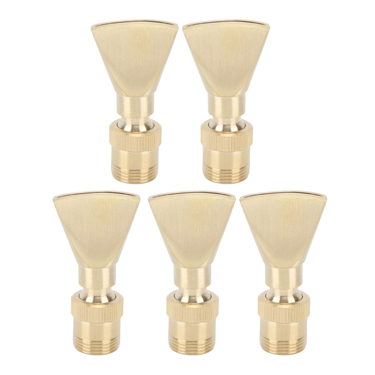 5Pcs Brass Fountain Nozzles Fan Shaped Water Fountain Nozzle Exquisite Fountain Head Sprinkler for Garden Yard Mall