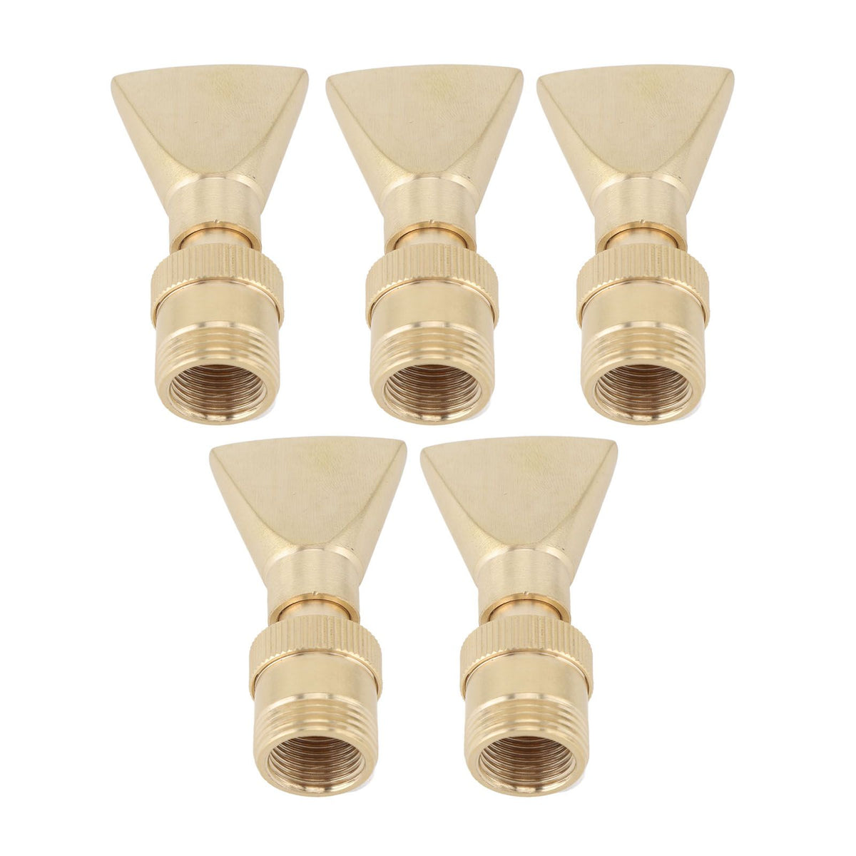5Pcs Brass Fountain Nozzles Fan Shaped Water Fountain Nozzle Exquisite Fountain Head Sprinkler for Garden Yard Mall