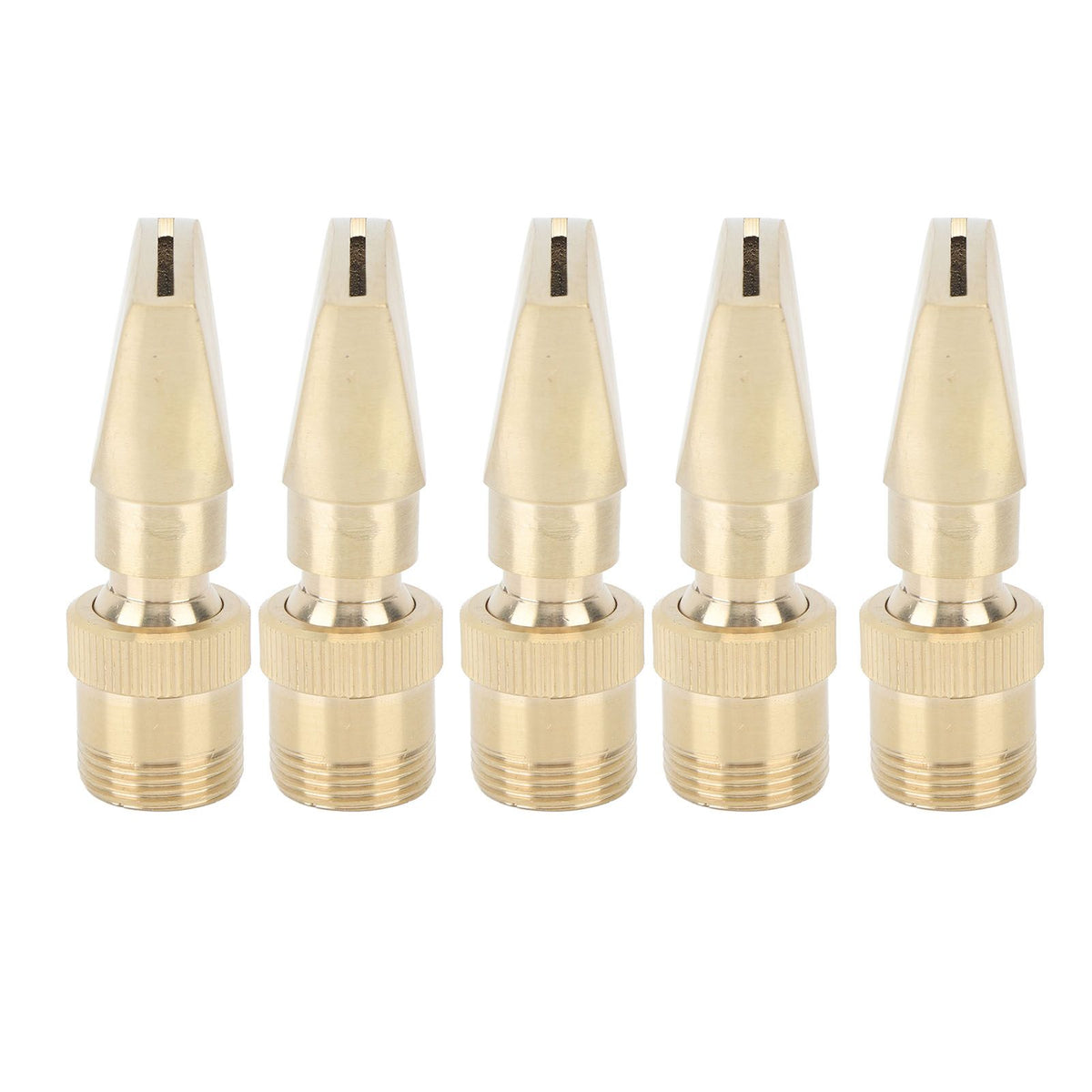 5Pcs Brass Fountain Nozzles Fan Shaped Water Fountain Nozzle Exquisite Fountain Head Sprinkler for Garden Yard Mall