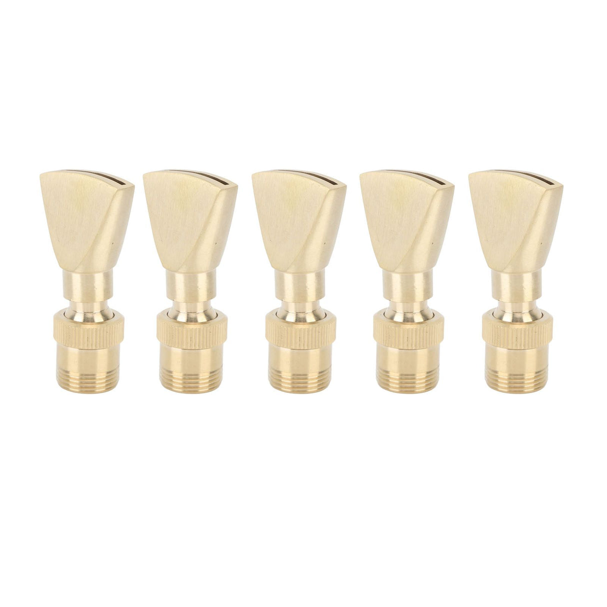 5Pcs Brass Fountain Nozzles Fan Shaped Water Fountain Nozzle Exquisite Fountain Head Sprinkler for Garden Yard Mall