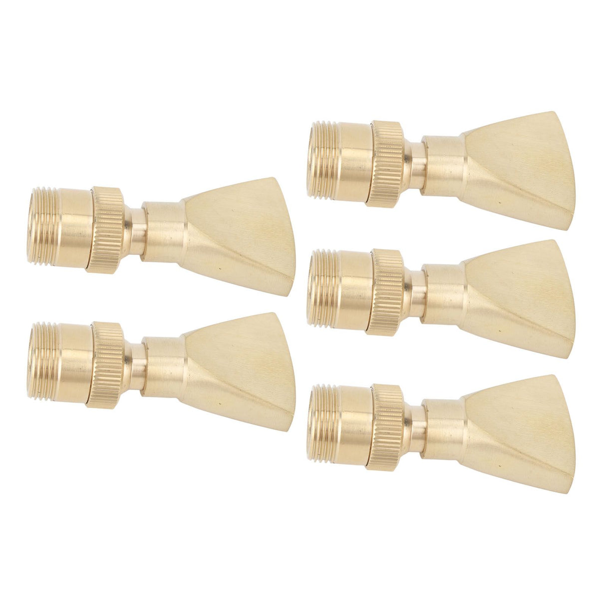 5Pcs Brass Fountain Nozzles Fan Shaped Water Fountain Nozzle Exquisite Fountain Head Sprinkler for Garden Yard Mall
