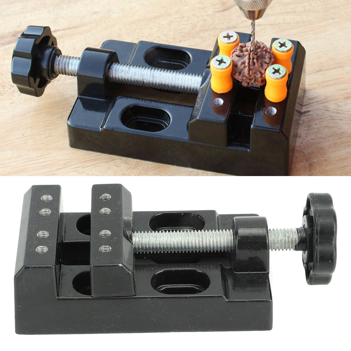 Mini Bench Vice Clamp Aluminum Alloy Mini Flat Clamp Opening Parallel Table Vise for DIY Sculpture Craft Carving Tool