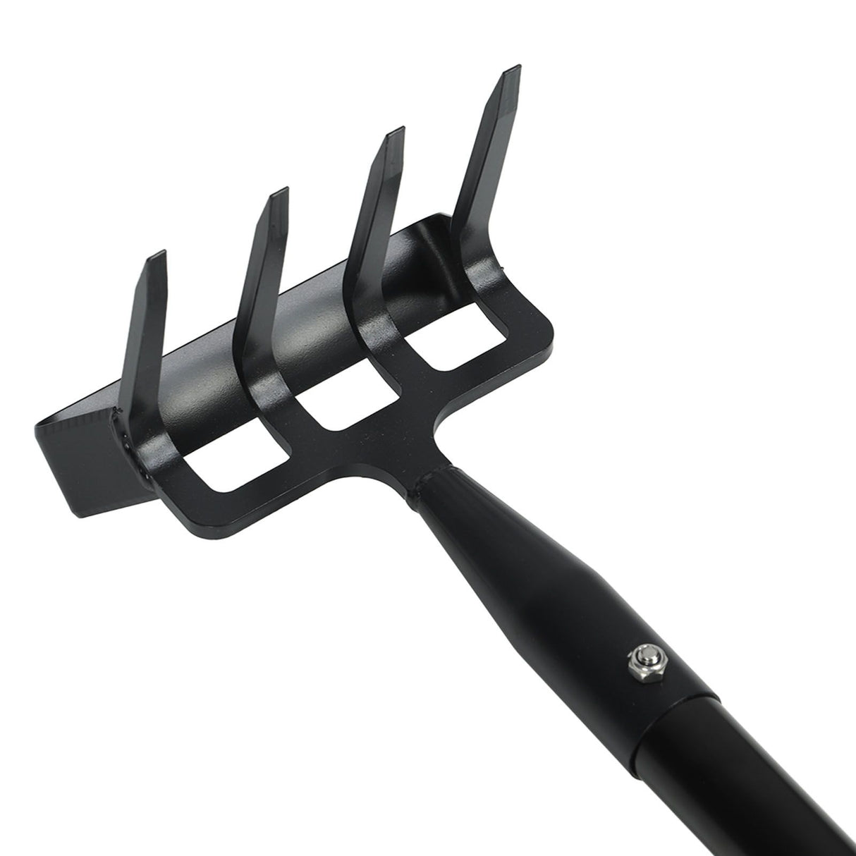 Weeding Rake Adjustable Length Stainless Steel Ergonomic Handle Hand Rake Garden Tool for Cultivating Loosening 3 Sections
