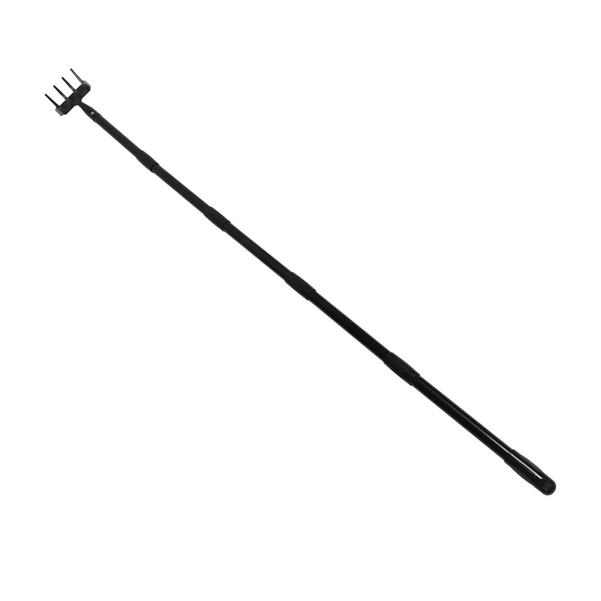 Weeding Rake Adjustable Length Stainless Steel Ergonomic Handle Hand Rake Garden Tool for Cultivating Loosening 5 Sections
