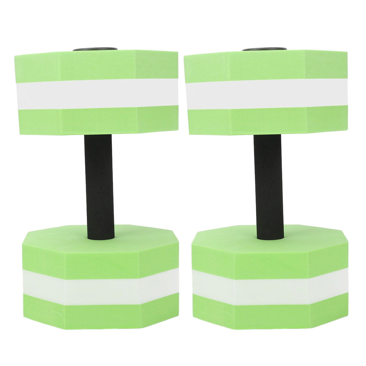 2Pcs High Density EVA Foam Dumbbell Set Aquatic Exercise Dumbbells for Men Women Indoor Swimming Pools Aerobic Fitness Rehabilitation Training Diamond Shaped Green White Green