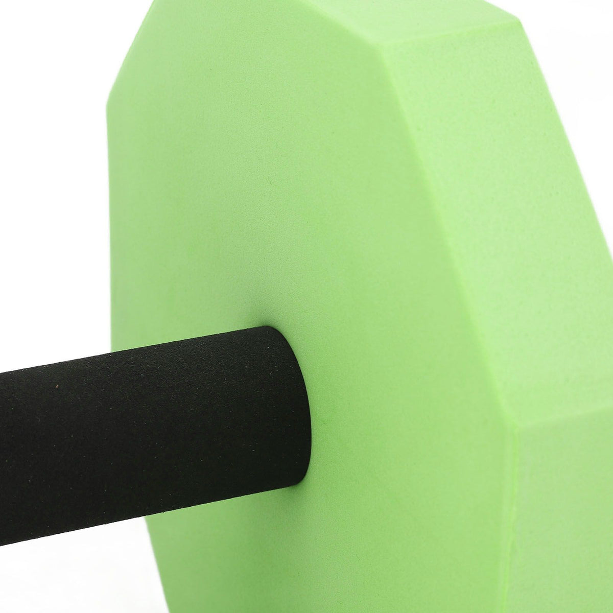 2Pcs High Density EVA Foam Dumbbell Set Aquatic Exercise Dumbbells for Men Women Indoor Swimming Pools Aerobic Fitness Rehabilitation Training Diamond Shaped Green White Green