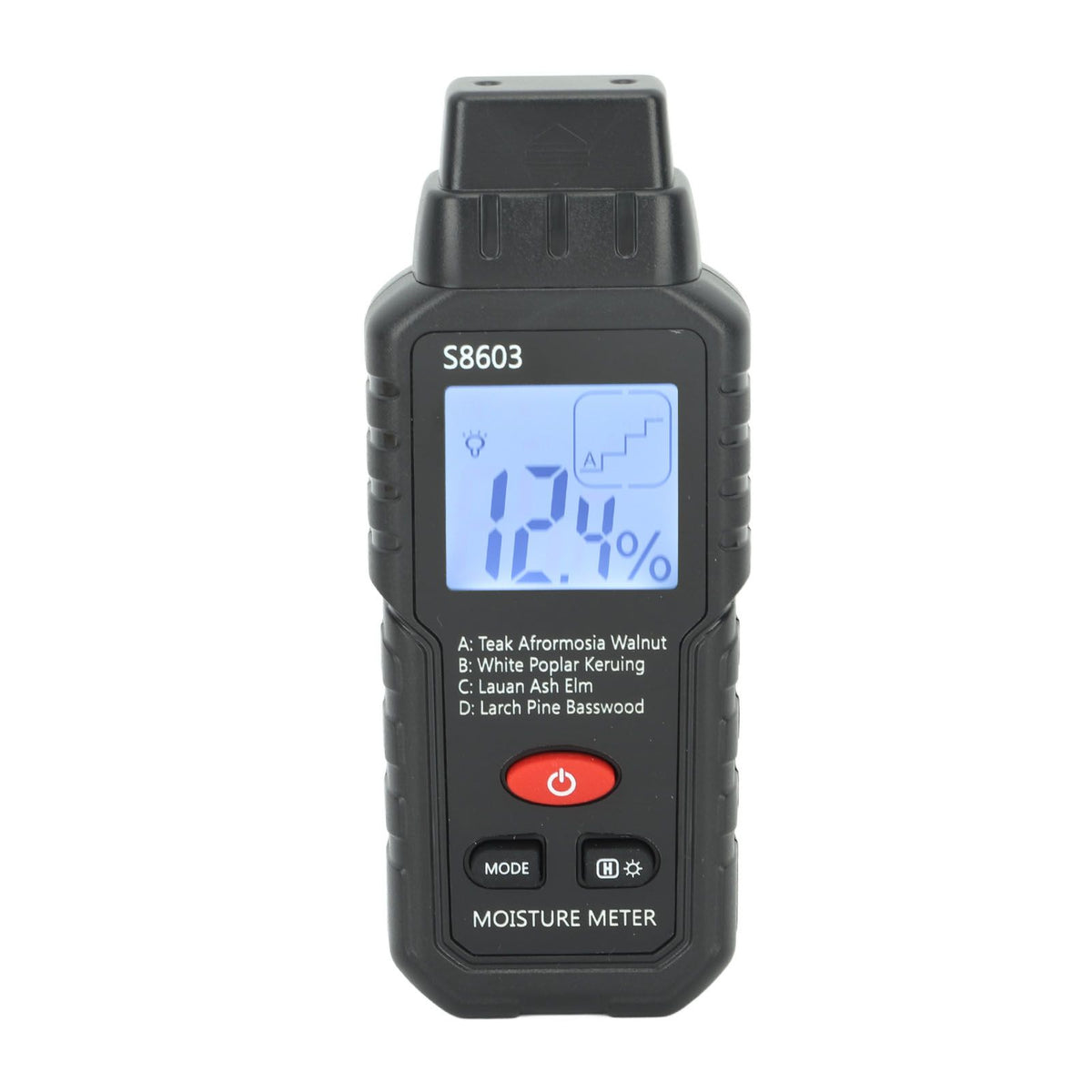 Digital Wood Moisture Meter ABS Wood Humidity Tester Light Weight Timber Damp Detector for Home Garden Yard