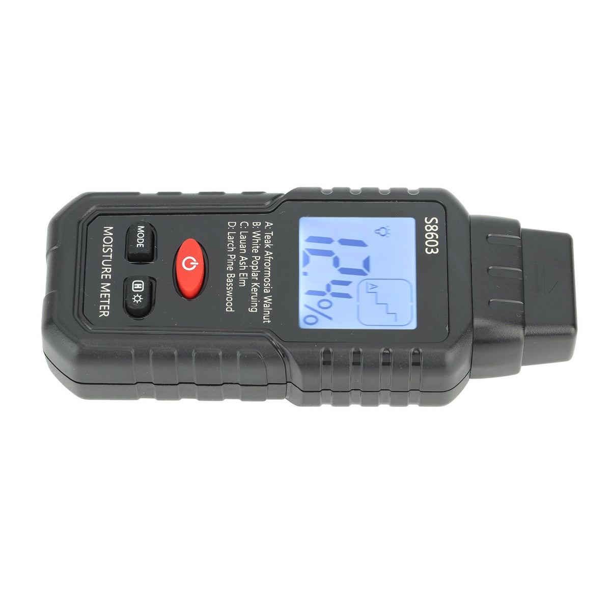 Digital Wood Moisture Meter ABS Wood Humidity Tester Light Weight Timber Damp Detector for Home Garden Yard