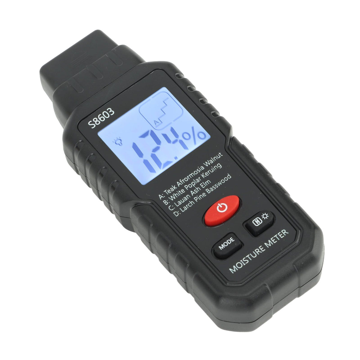 Digital Wood Moisture Meter ABS Wood Humidity Tester Light Weight Timber Damp Detector for Home Garden Yard