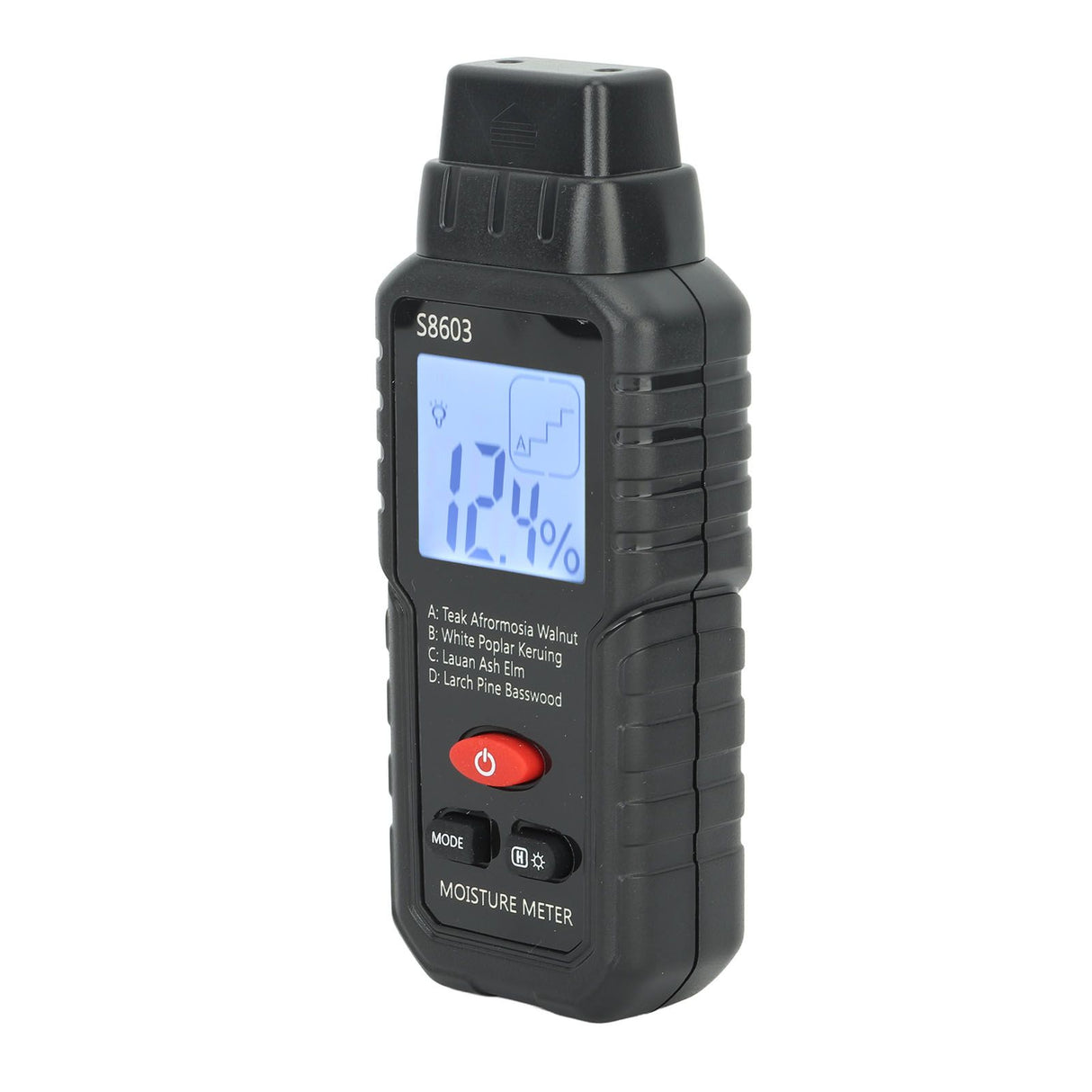 Digital Wood Moisture Meter ABS Wood Humidity Tester Light Weight Timber Damp Detector for Home Garden Yard