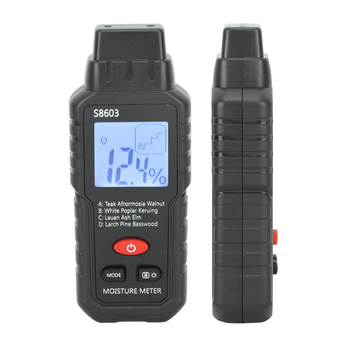 Digital Wood Moisture Meter ABS Wood Humidity Tester Light Weight Timber Damp Detector for Home Garden Yard