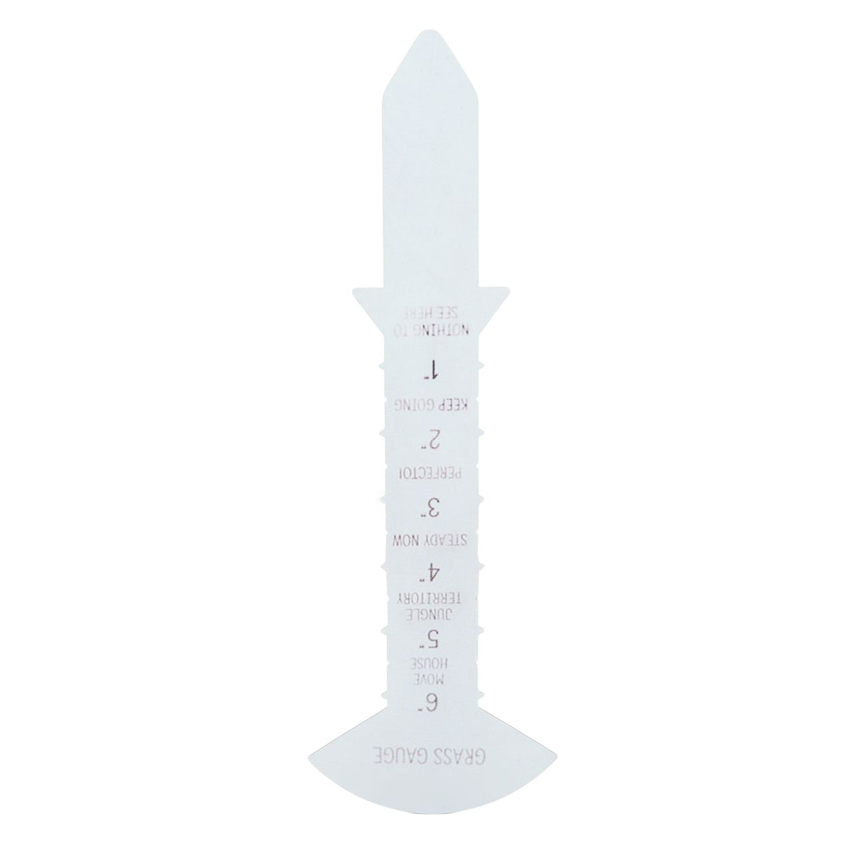 Grass Gauge 30cm Clear Funny Text Sturdy Iron Grass Height Measuring Ruler for Garden Yard Lawn