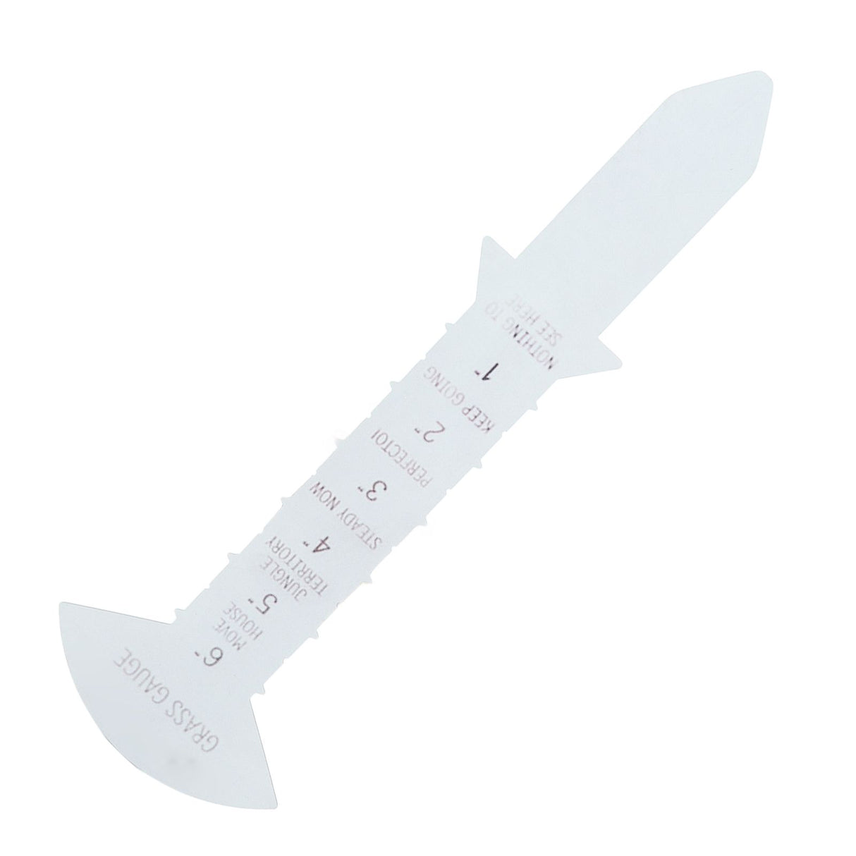 Grass Gauge 30cm Clear Funny Text Sturdy Iron Grass Height Measuring Ruler for Garden Yard Lawn