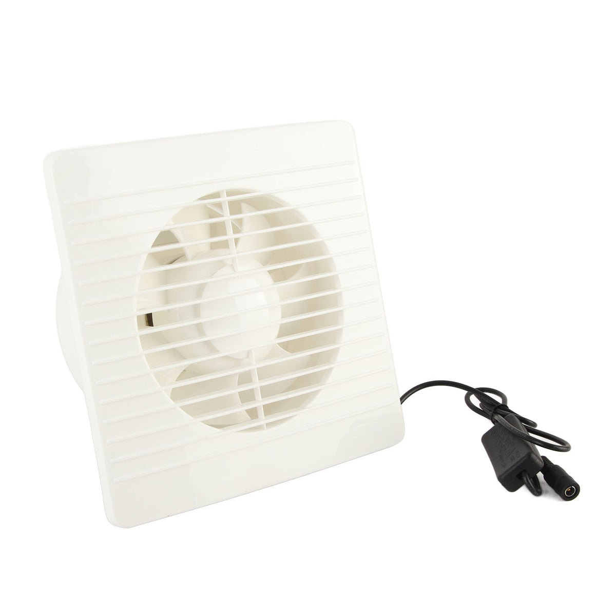 Solar Exhaust Fan 50W 6in ABS Protective Mesh IP67 Waterproof Ventilator for Greenhouses Pet Houses