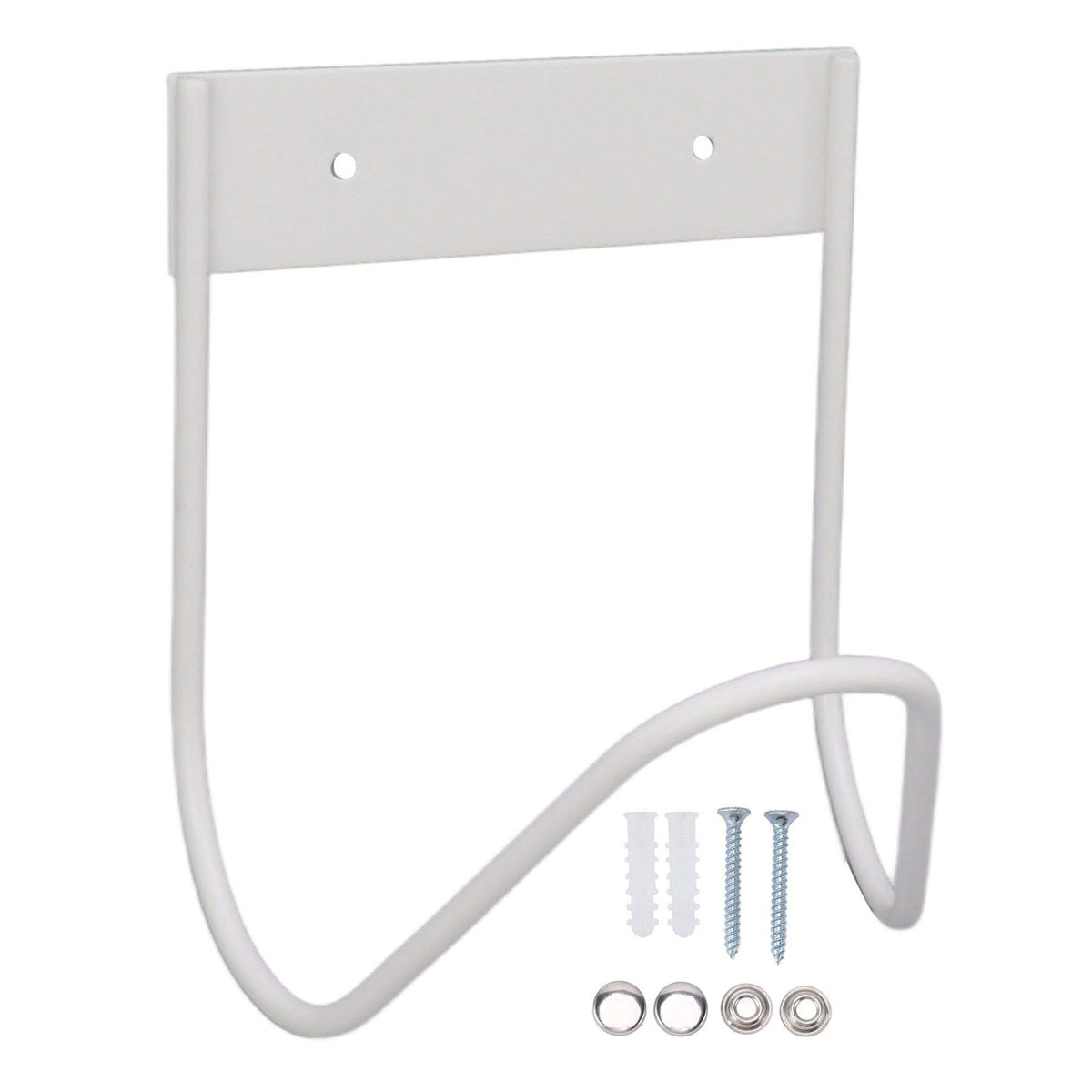 Garden Hose Holder 304 Stainless Steel Wall Mount Heave Duty Water Hose Hook Hanger for Outside Yard White