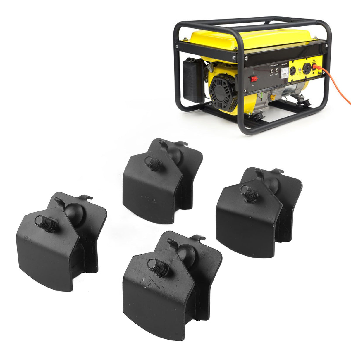 4PCS Generator Foot Pad Shock Absorbing 168F 170F 2KW‑3KW Cushion Pad for Diesel Generator Damping Foot Accessories