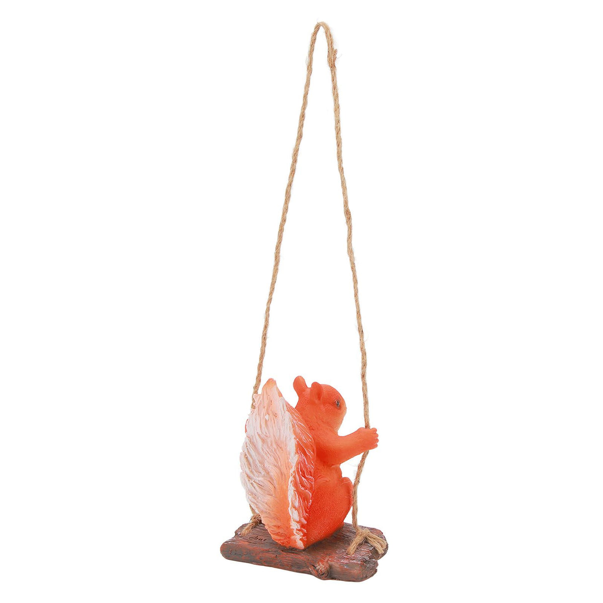 Hanging Squirrel Statues Garden Decor Cute Swing Squirrel Sculpture Outdoor Patio Ornament Animal Resin Figurine Red Brown