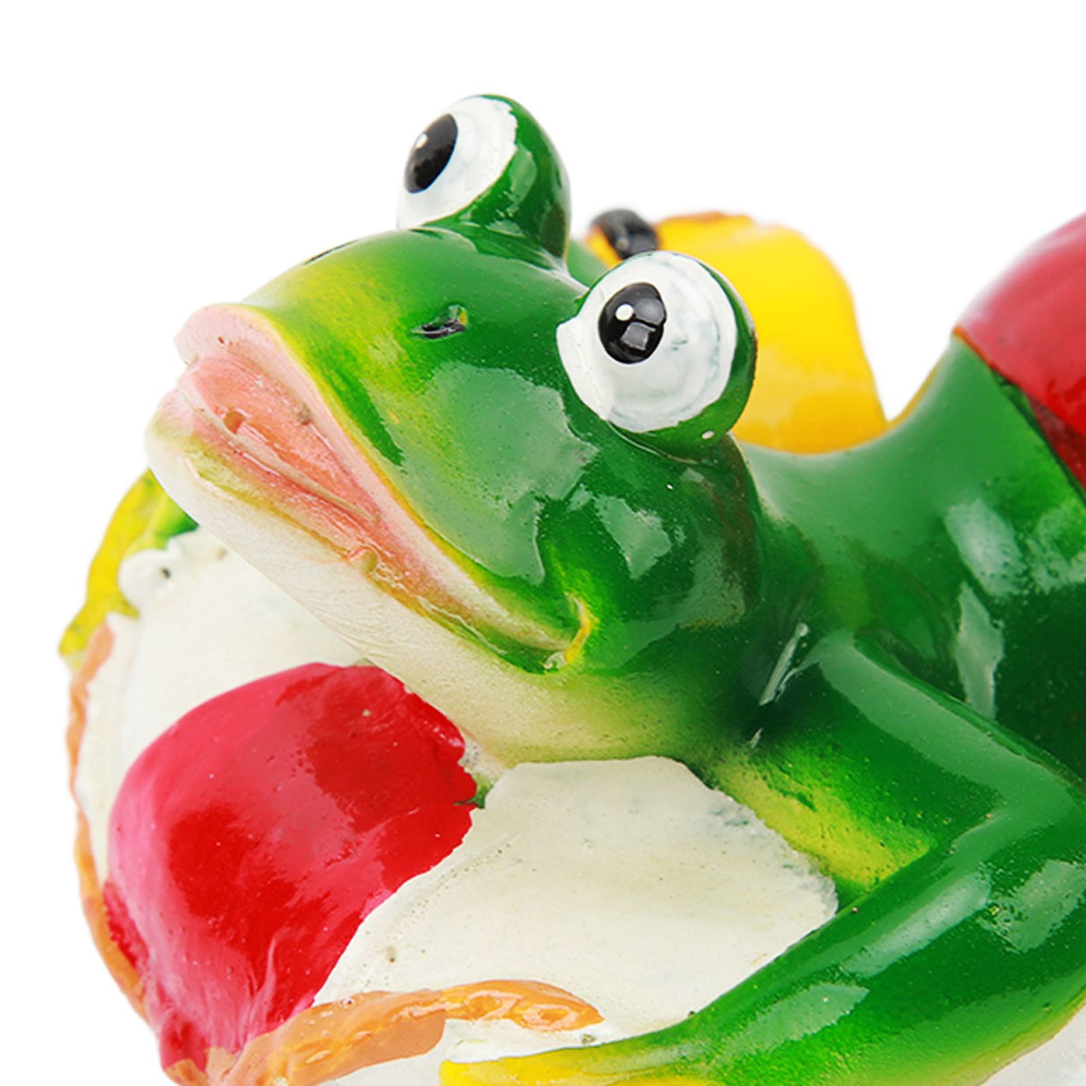 Frog Pond Ornaments Resin Colorfast Easy Float Water Floating Frog Garden Statue for Home Garden Yard Swimming Ring Frog